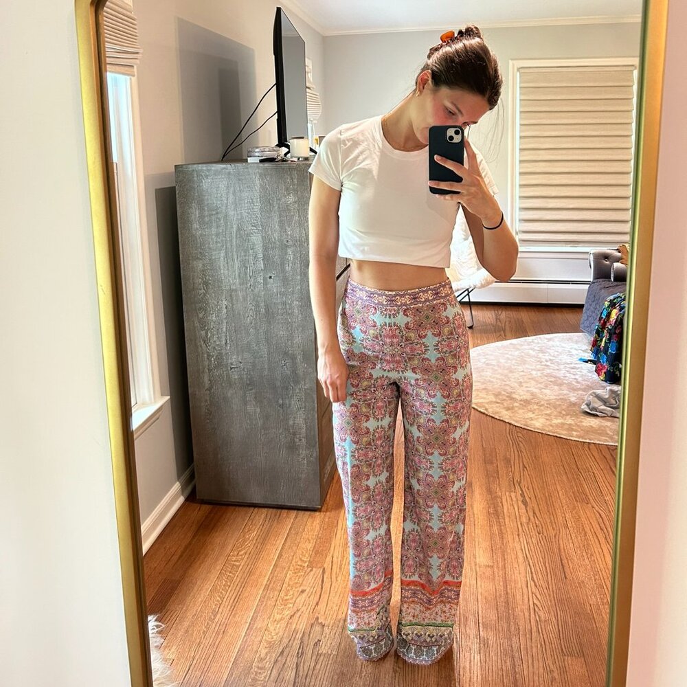 Alice + Olivia Elma High Waisted Wide Leg Pant Size 4